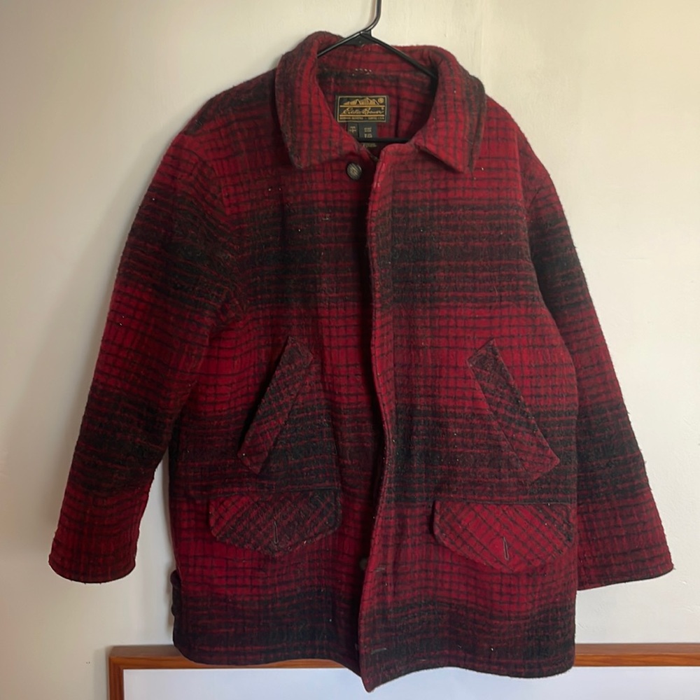 Vintage Eddie Bauer Plaid Wool Jacket USA